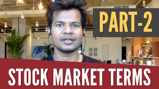 Must know Terminologies for Stock Market Beginners PART 2  Trade Brains [upl. by Halla]