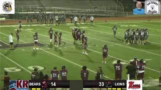 SubVarsity Game of the Week JV Football Lockhart Lions vs Bastrop Bears [upl. by Mela]