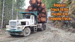 Biggest Truck 1970s Pacific P16 150 Ton Logging Truck [upl. by Llehcear]