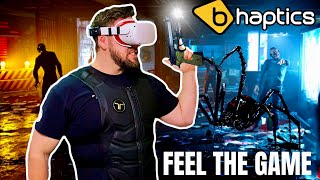 FEELING SURVIVAL HORROR IN VR Propagation VR Coop Wearing Bhaptics TACTICAL X40 Vest [upl. by Encrata]