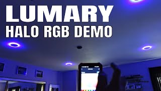 Lumary Halo Smart Recessed Lighting Pro 4 Inch with RGB Night Light Demo [upl. by Derek]