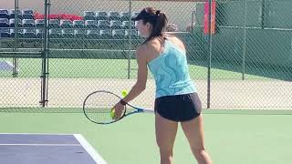 Avanesyan vs Bouzkova 042a Sexy Russian Czech WTA Womens Tennis Practice Indian Wells 2024 wta [upl. by Drof]