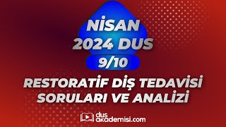 DUS RESTORATİF DİŞ TEDAVİSİ 2024 NİSAN SORULARI VE REFERANSLARI  UZM DT EBUBEKİR YILMAZ [upl. by Gibb]