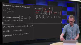 Complex eigenvalues an eigenvectors  example [upl. by Oleic]