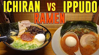 ICHIRAN vs IPPUDO Ramen BEST Japanese Ramen Chain [upl. by Ymij838]