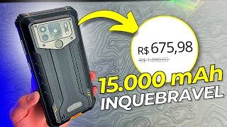 CELULAR INDESTRUTIVEL com 15000mAh e custa R700  HOTWAV W10 [upl. by Emad]