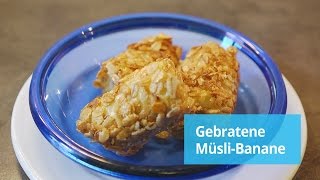 Rezept Gebratene Banane mit Müsli veggie [upl. by Casavant]