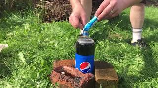 Slow Motion Pepsi and Mentos Soda Volcano Explosion [upl. by Priebe81]