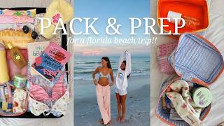 PACK  PREP WITH ME for a florida family beach trip [upl. by Auos]