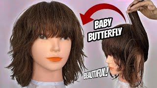 NEW BABY BUTTERFLY HAIRCUT [upl. by Marb]