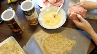 TUTORIAL  COOKING  PORK CHOPS recipe baked breaded smothered [upl. by Gruver]