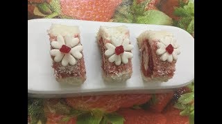 Strawberry Swiss Roll with Fondant Easiest Swiss Roll Recipe [upl. by Melborn]