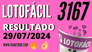 🍀 Resultado Lotofácil 3167 [upl. by Grega672]