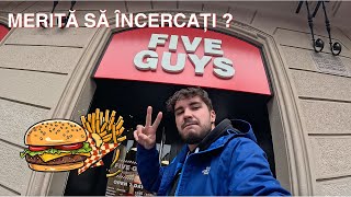 Five Guys în Bilbao – Burgeri Delicioși în Cea Mai Ploioasă Zi🍔☔️ [upl. by Atteloj]