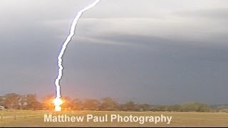 Lightning Bolt Hits Tree At Lowood  November 13th 2013 HD [upl. by Yeung264]