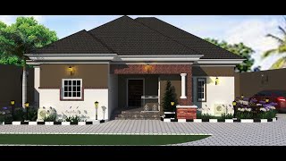 Small house design quot14x13quot 3bedrooms Nigeria style bungalow [upl. by Cowie]