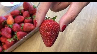 The Right Way To Eat A Strawberry  Never Waste Fruit At End Near Stem [upl. by Magnuson]