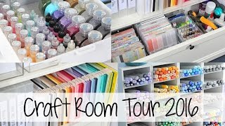 Craft Room Tour 2016  The Card Grotto [upl. by Cutlor]