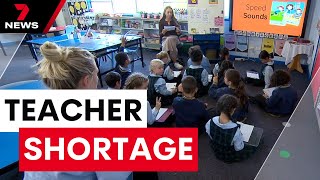 Classes cancelled as Victoria’s teacher shortage deepens  7 News Australia [upl. by Asile]