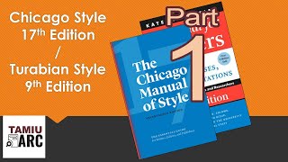 ChicagoTurabian Style Guide PART 1  TAMIU ARC  Introduction Format InText Citation Reference [upl. by Ahsinert424]