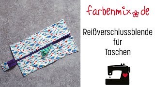 Reißverschlussblende für Taschen nähen Taschenspieler 5 [upl. by Atyekram859]