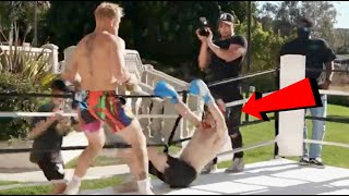 Jake Paul KNOCKOUTS a Random YouTuber BOXING MATCH [upl. by Kared]