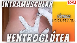 Injeção intramuscular ventroglútea  Hochestter [upl. by Bobinette703]