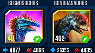 Sonorasaurus max feed out Jurassic world the game [upl. by Wetzell853]