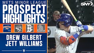 Mets prospects Drew Gilbert amp Jett Williams go 4for8 on Wednesday night in Syracuse  SNY [upl. by Australia]