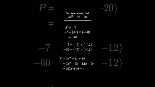 Factoring Trinomials maths animation ai [upl. by Rhines]