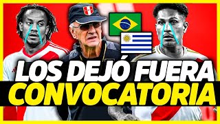 FOSSATI BORRA A LOS VIEJOS LOS CONVOCADOS CONTRA URUGUAY Y BRASIL  SELECCIÓN PERUANA [upl. by Leisam847]