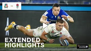 Extended Highlights Italy v England  Guinness Six Nations [upl. by Grete]