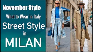 Latest Milan Winter Street Fashion 2024 Italian Street Style November outfit [upl. by Rubie248]