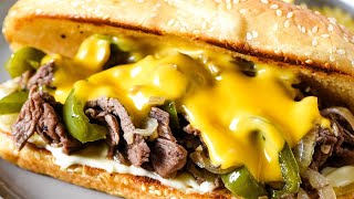 How to Make the Best PHILLY CHEESESTEAK with CHEEZ WHIZ or PROVOLONE [upl. by Zul]