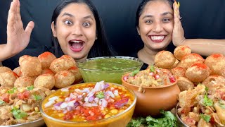 Eating Spicy Panipuri and Churmur Challenge with Another Bog Announcement 📣Food ChallengeMukbang [upl. by Ronni]