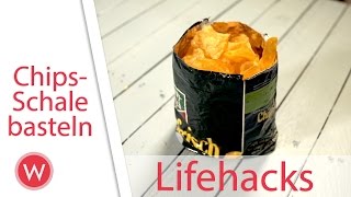 LIFEHACK Chipstüte ohne Klammer verschließen  Chipsschale basteln [upl. by Nob]