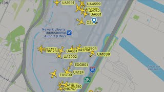 LIVE ATC Radio Traffic and ADSB At Newark Liberty International Airport [upl. by Pompea125]