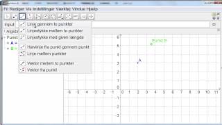 1 Punkt og linje i geogebra [upl. by Mirak]