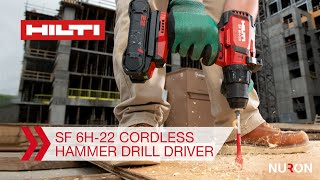 Hilti Nuron SF 6H22 Cordless Hammer Drill Driver  Features and Benefits [upl. by Rimaj1]