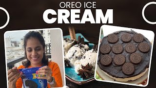 Instant Ice cream Cake Recipe 🤤  Oreo Ice cream cake 🍰  So Saute [upl. by Akeme]