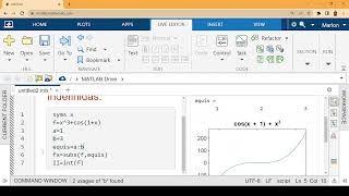 Integrales Definidas e Indefinidas en Matlab [upl. by Nerhe]