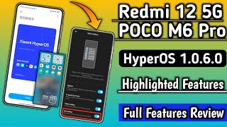 Redmi 12 5GPOCO M6 Pro HyperOS 1060 Top Highlighted FeaturesThrottle TestHyperOS 20 Features [upl. by Dene]