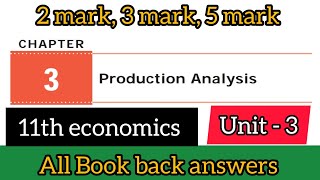 11th economics 3rd lesson book back answer  11th economics lesson 3 question answer [upl. by Lyndell398]