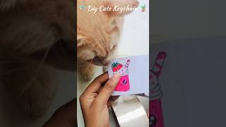 Diy cute Keychain 🧋shorts [upl. by Klarika]