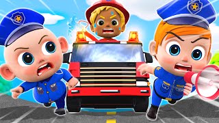 Police Car Ambulance Help Me 🚔🔥 Rescue Vehicles Song  NEW✨ Funny Nursery Rhymes [upl. by Ashbaugh]