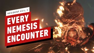 Every Nemesis Encounter In Resident Evil 3 [upl. by Luapsemaj]