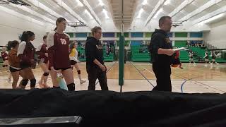 Ponoka Broncs vs Wetaskiwin Sabres JV girls volleyball 5th set [upl. by Daitzman904]