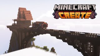 The Mountain Train Minecraft Create Mod [upl. by Sheena54]