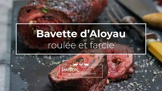 Bavette dAloyau roulée et farcie  Recette [upl. by Ellehsram]