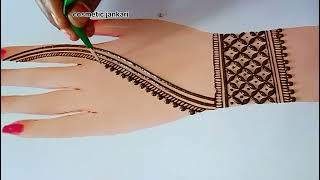 Easy Front hand Mehandi designSimple Mehndi Designs Mehandi ka DesignFull Mehndi Designmehndi [upl. by Llenal661]